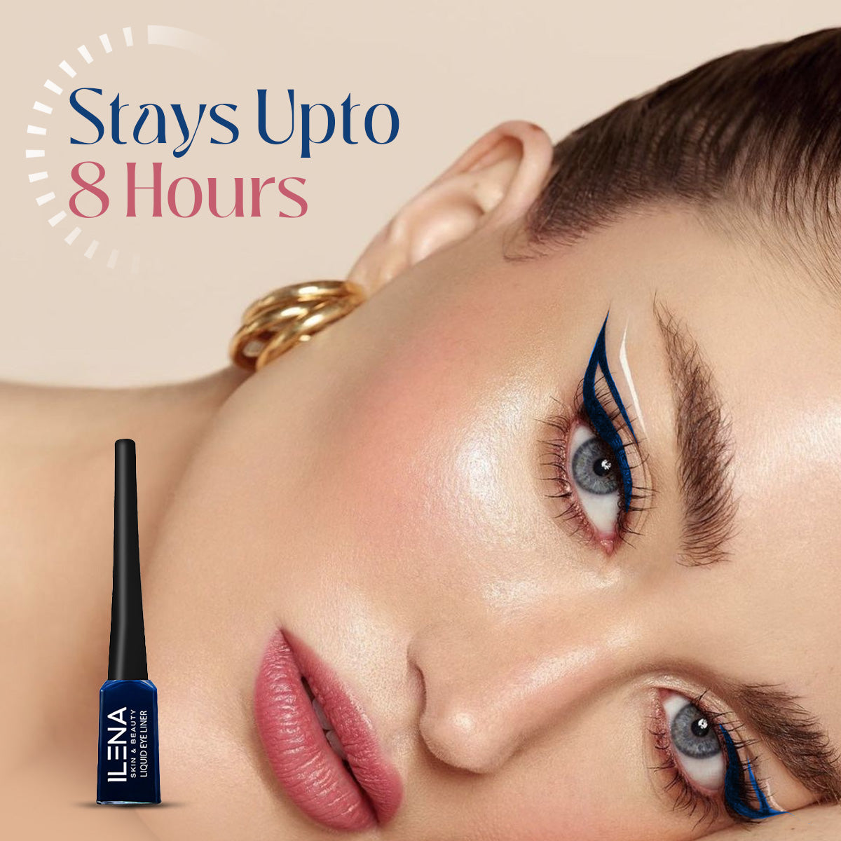 ILENA Line My Dreams Liquid Eye Liner, Electric Blue, Matte, 8-Hour Smudge-Proof, 4ml