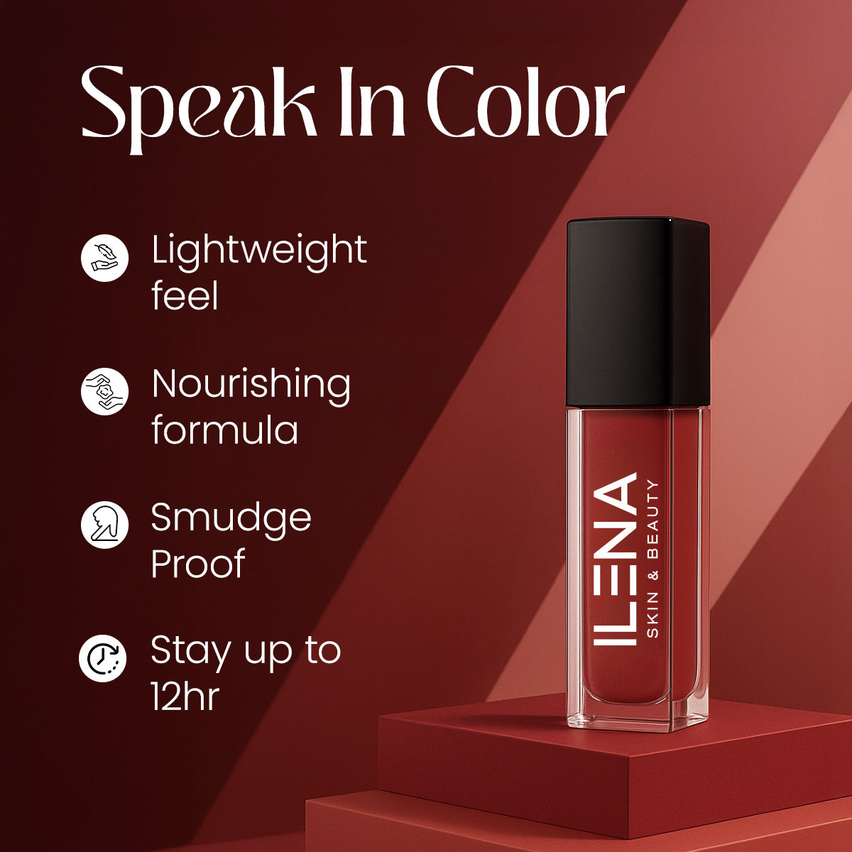 ILENA Pout Passion Liquid Lipstick, Physique Shade