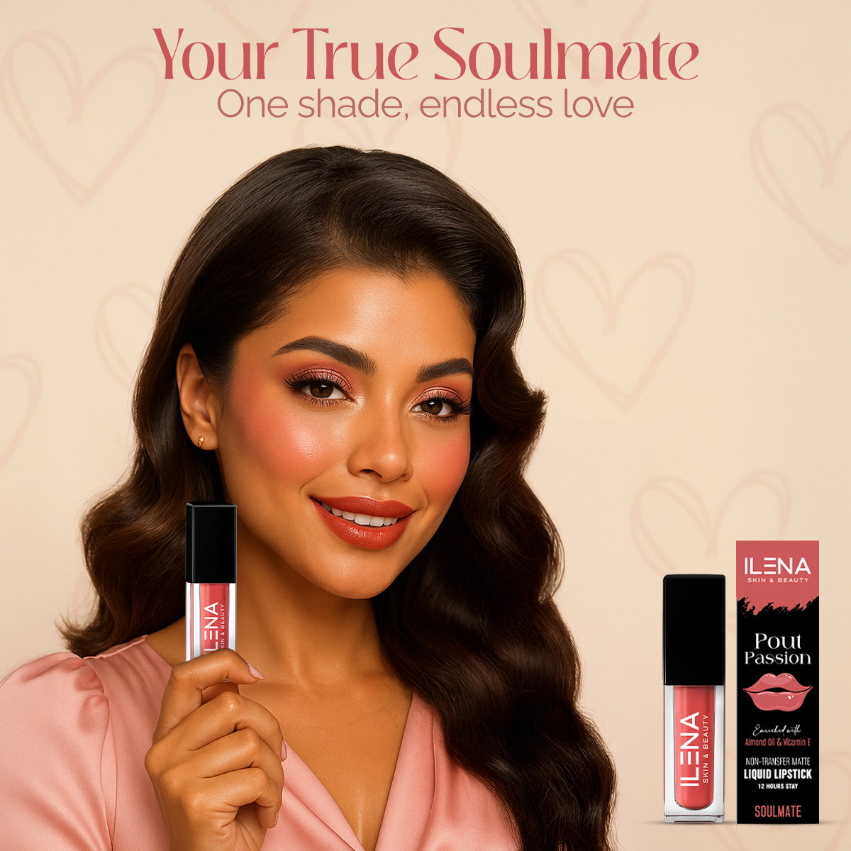 ILENA Pout Passion Liquid Lipstick, Soulmate Shade
