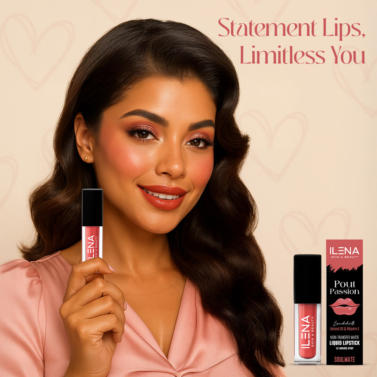 ILENA Pout Passion Liquid Lipstick, Soulmate Shade