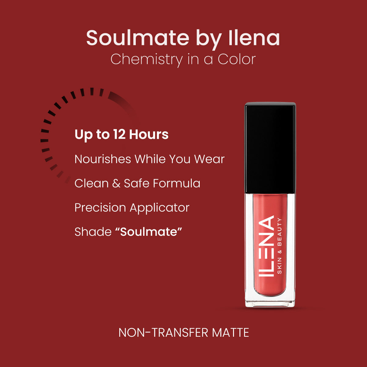 ILENA Pout Passion Liquid Lipstick, Soulmate Shade