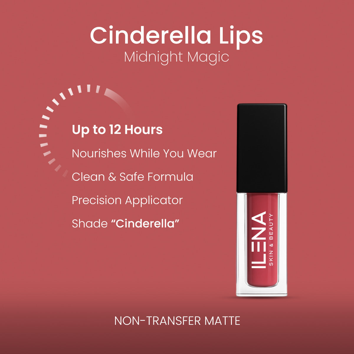ILENA Pout Passion Liquid Lipstick, Cindrella Shade