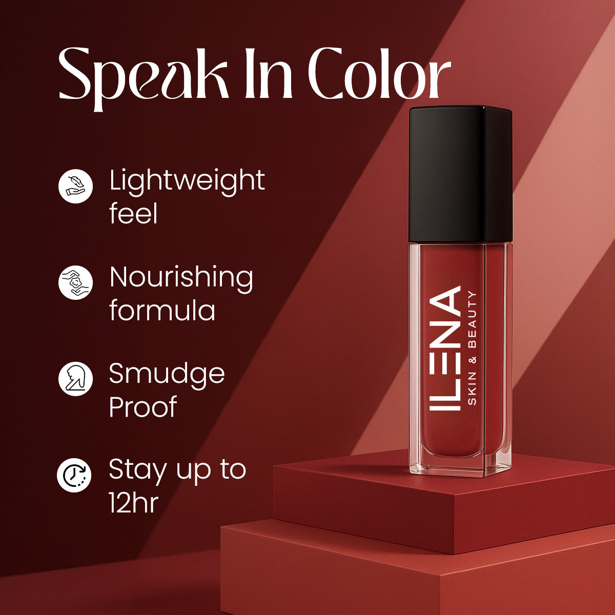 ILENA Pout Passion Liquid Lipstick, Physique Shade