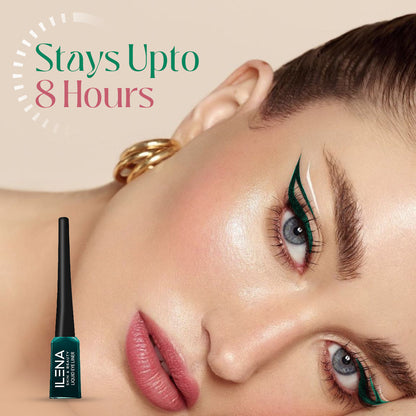ILENA Line My Dreams Liquid Eye Liner, Magnetic Green, Matte, 8 Hours Stay, Water Resistant, 4ml
