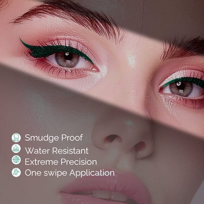 ILENA Line My Dreams Liquid Eye Liner, Magnetic Green, Matte, 8 Hours Stay, Water Resistant, 4ml
