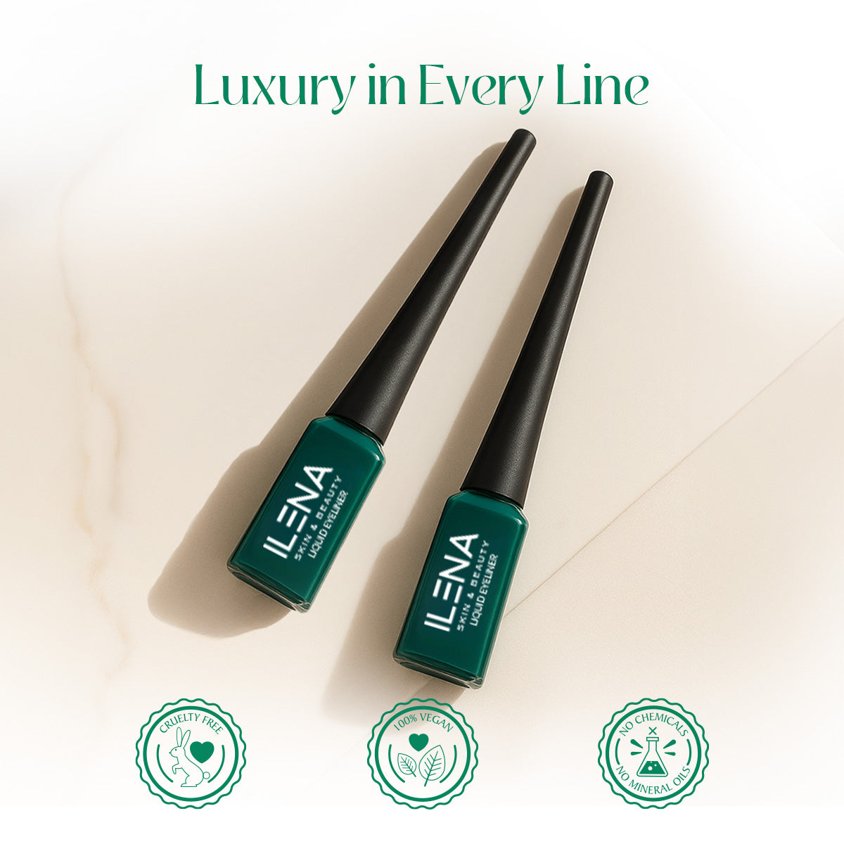 ILENA Line My Dreams Liquid Eye Liner, Magnetic Green, Matte, 8 Hours Stay, Water Resistant, 4ml