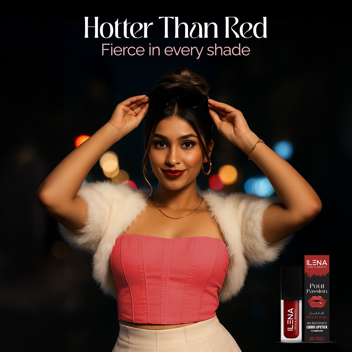 ILENA Pout Passion Liquid Lipstick, Hot Chilli Shade