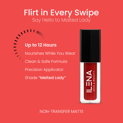 ILENA Pout Passion Liquid Lipstick, Melted Lady Shade