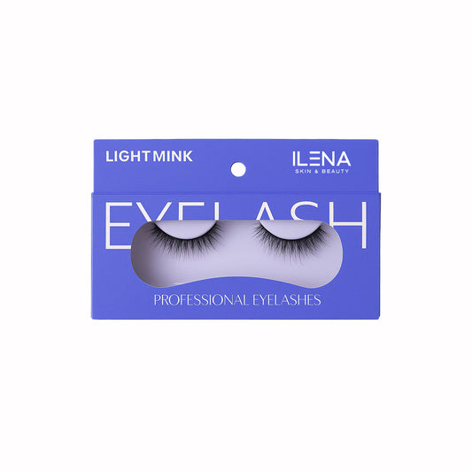 ILENA Light Mink Professional False Eyelashes, Natural Look