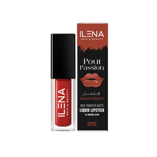 ILENA Pout Passion Liquid Lipstick, Spice Shade