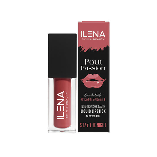 ILENA Pout Passion Liquid Lipstick, Stay The Night Shade